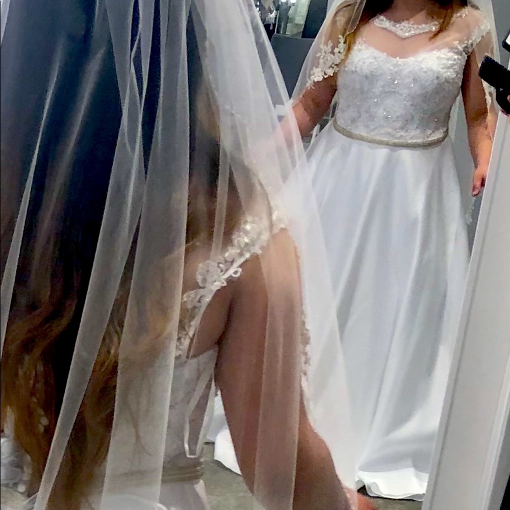 COPY - White Satin Wedding Dress Ball gown